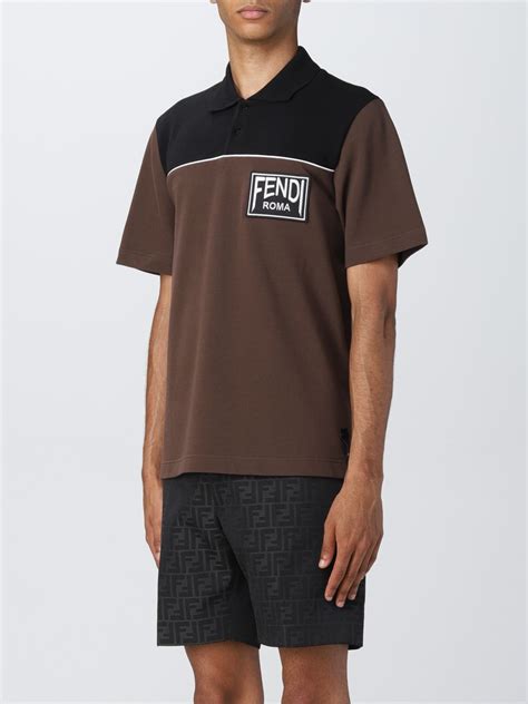 fendi polo black|Fendi graphic tees.